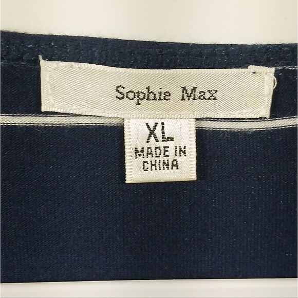 Sophie Max Blue White Striped Top - Picture 9 of 9